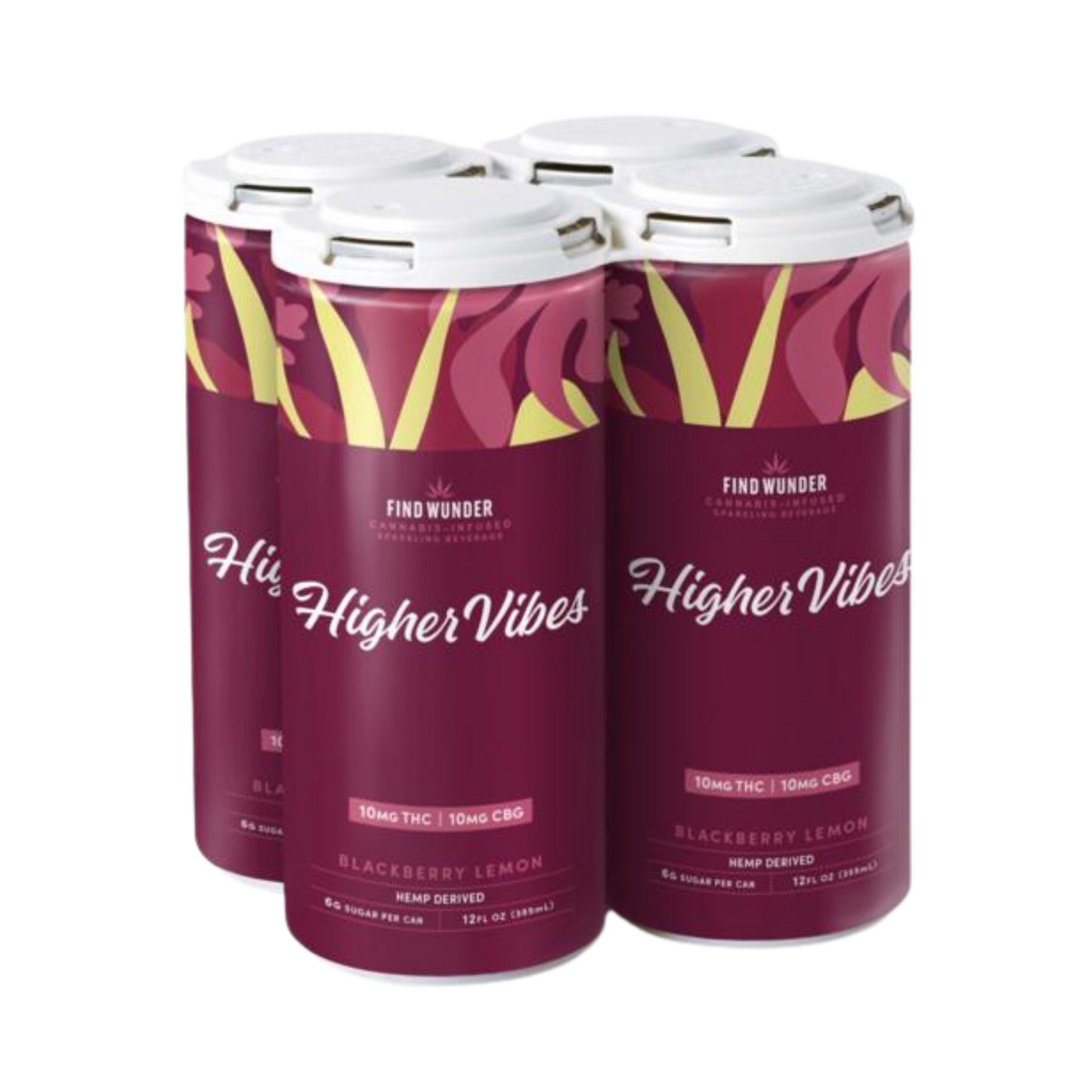 Find Wunder Higher Vibes THC Blackberry Lemon 4 pk