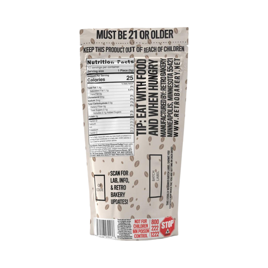 Retro Bakery | 50 mg THC Dark Chocolate Espresso Chocolate Bar - 20 pcs