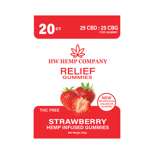 HW Hemp Co | Relief Gummies 1:1 CBD:CBG 20 ct