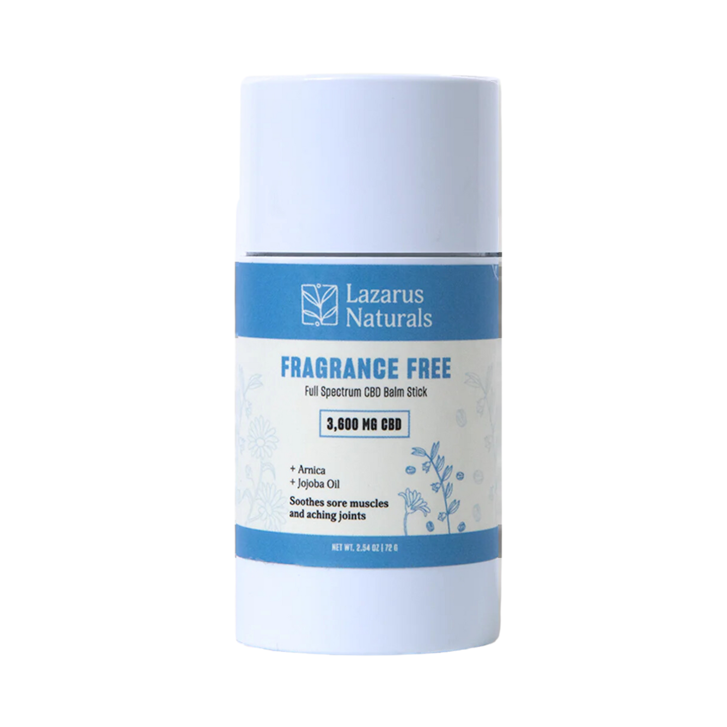 Lazarus Naturals CBD Balm Stick Fragrance Free (3600mg)