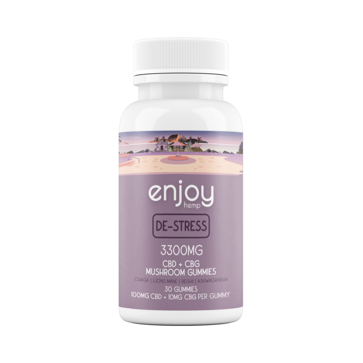 Enjoy Hemp | 3300mg De-Stress CBD + CBG Mushroom Gummies 30 ct