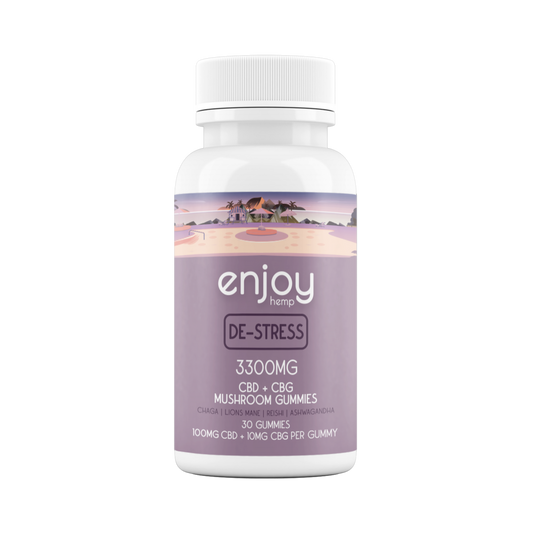 Enjoy Hemp | 3300mg De-Stress CBD + CBG Mushroom Gummies 30 ct