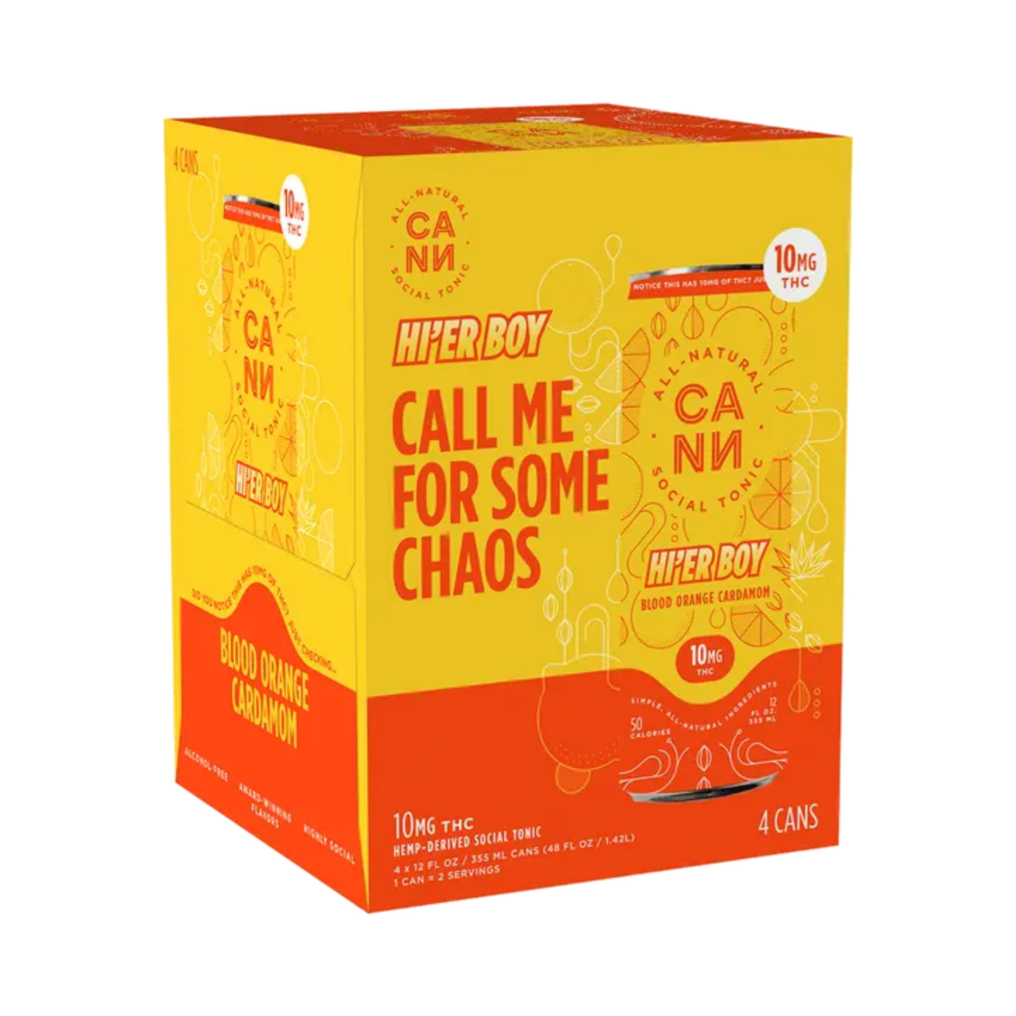 Cann HI'ER BOY THC Blood Orange Cardamom 4 pk