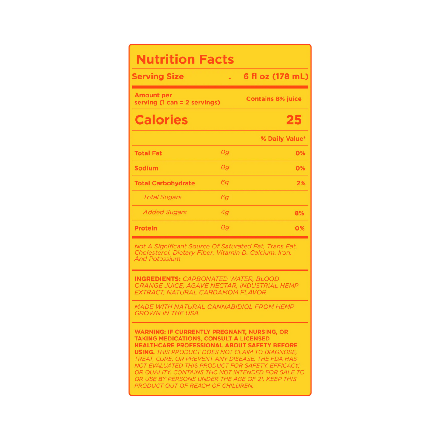 Cann HI'ER BOY THC Blood Orange Cardamom 4 pk