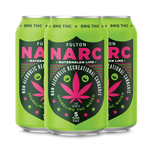 Fulton Narc THC Sparkling Water | Watermelon 5 mg 4 pk