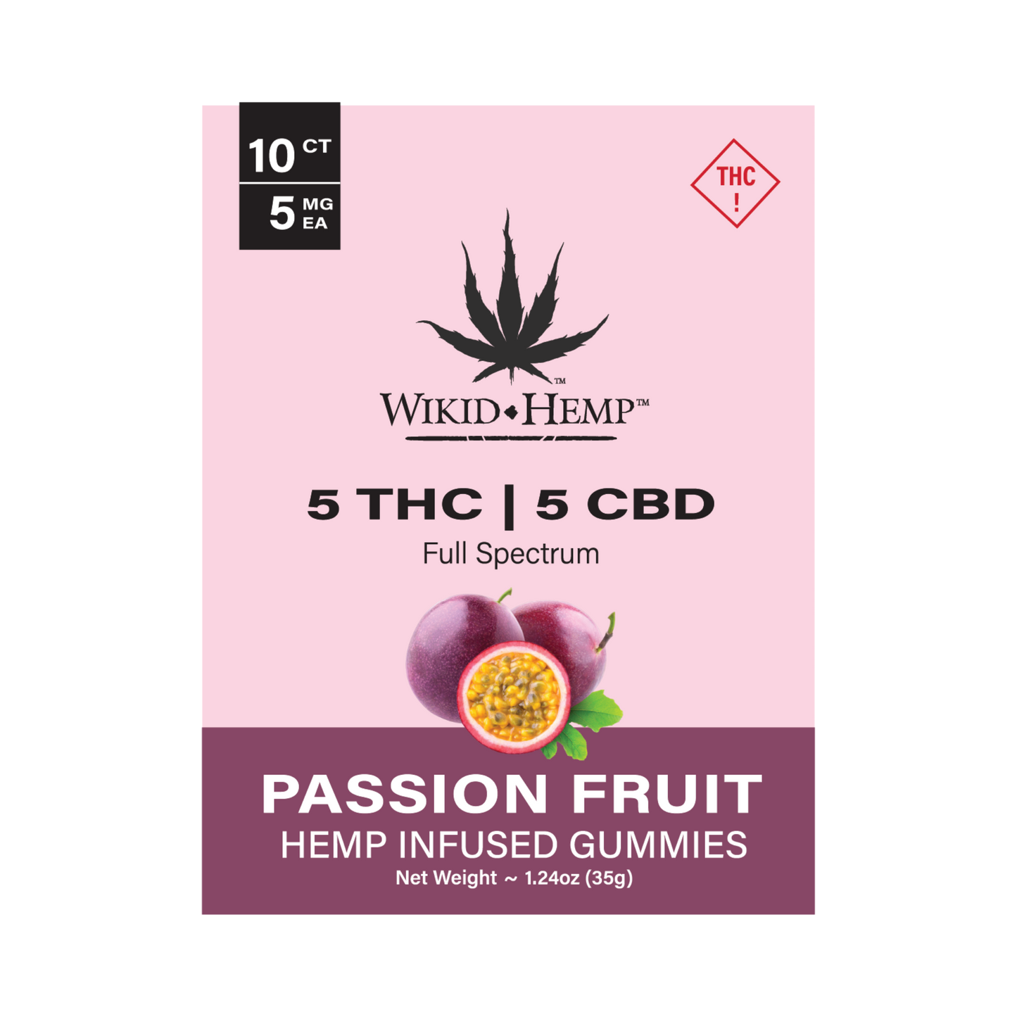 Wikid Hemp THC 1:1 Passion Fruit