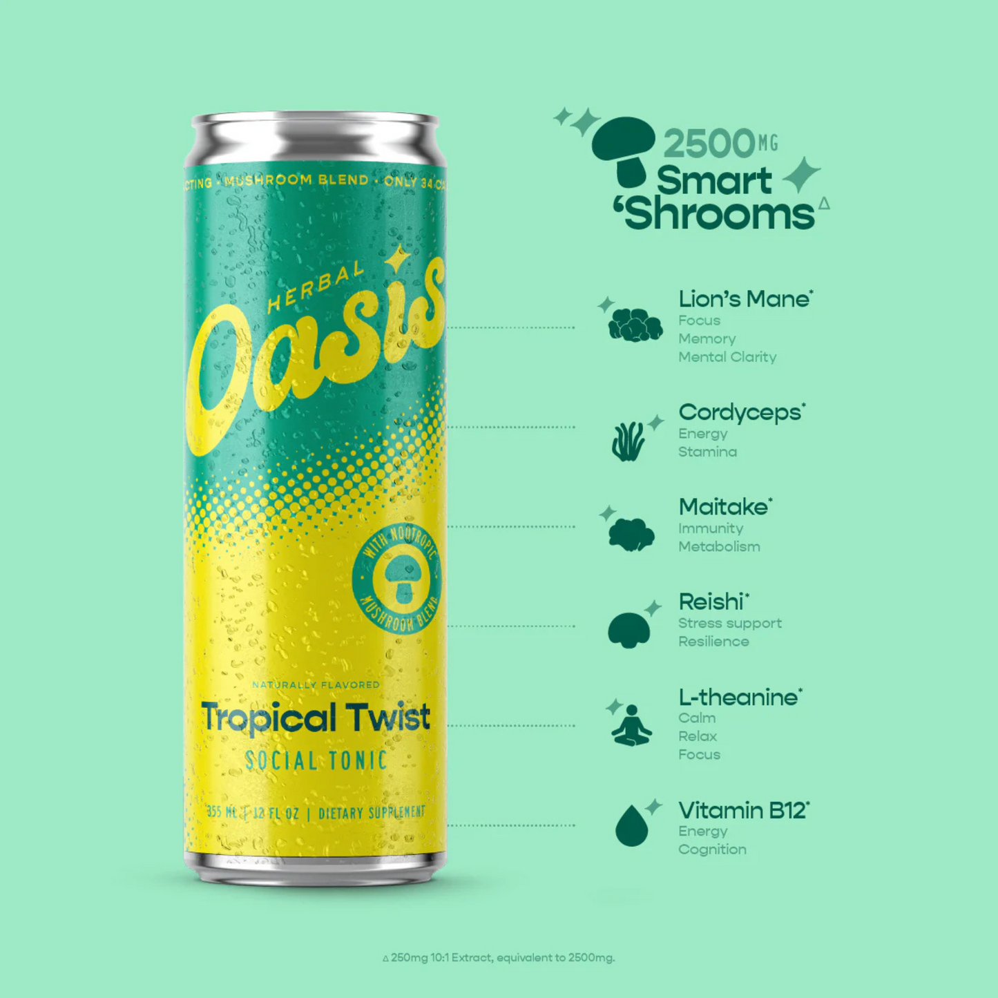 Herbal Oasis Social Tonic | Tropical Twist 4 pk